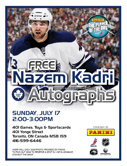 Maple Leafs Center Nazem Kadri Spends a Day with Card Collector Joel  Silverman – The Knight's Lance