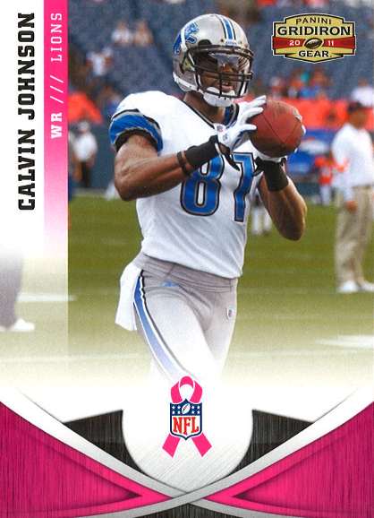 CALVIN JOHNSON Detroit Lions PINK (Breast Cancer awareness) JERSEY