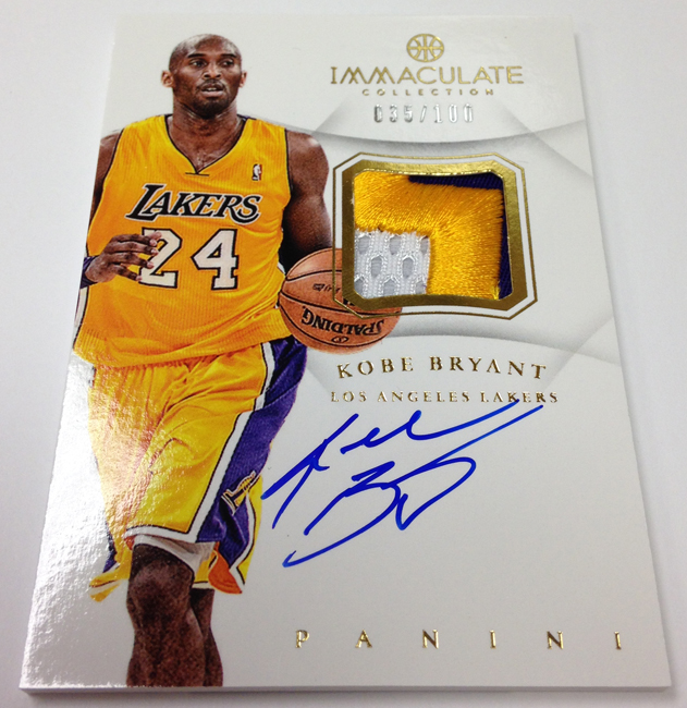 Autographed Los Angeles Lakers Kobe Bryant Panini America White