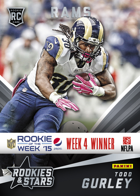 Panini America 2015 Pepsi NFL Rookie of the Week Todd Gurley Week 4 Winner
