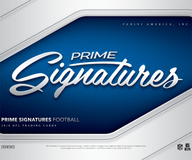 Panini America 2016 Prime Signatures Football Main