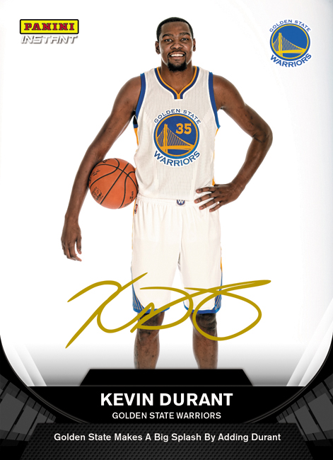 Panini Instant Kevin Durant Warriors Auto
