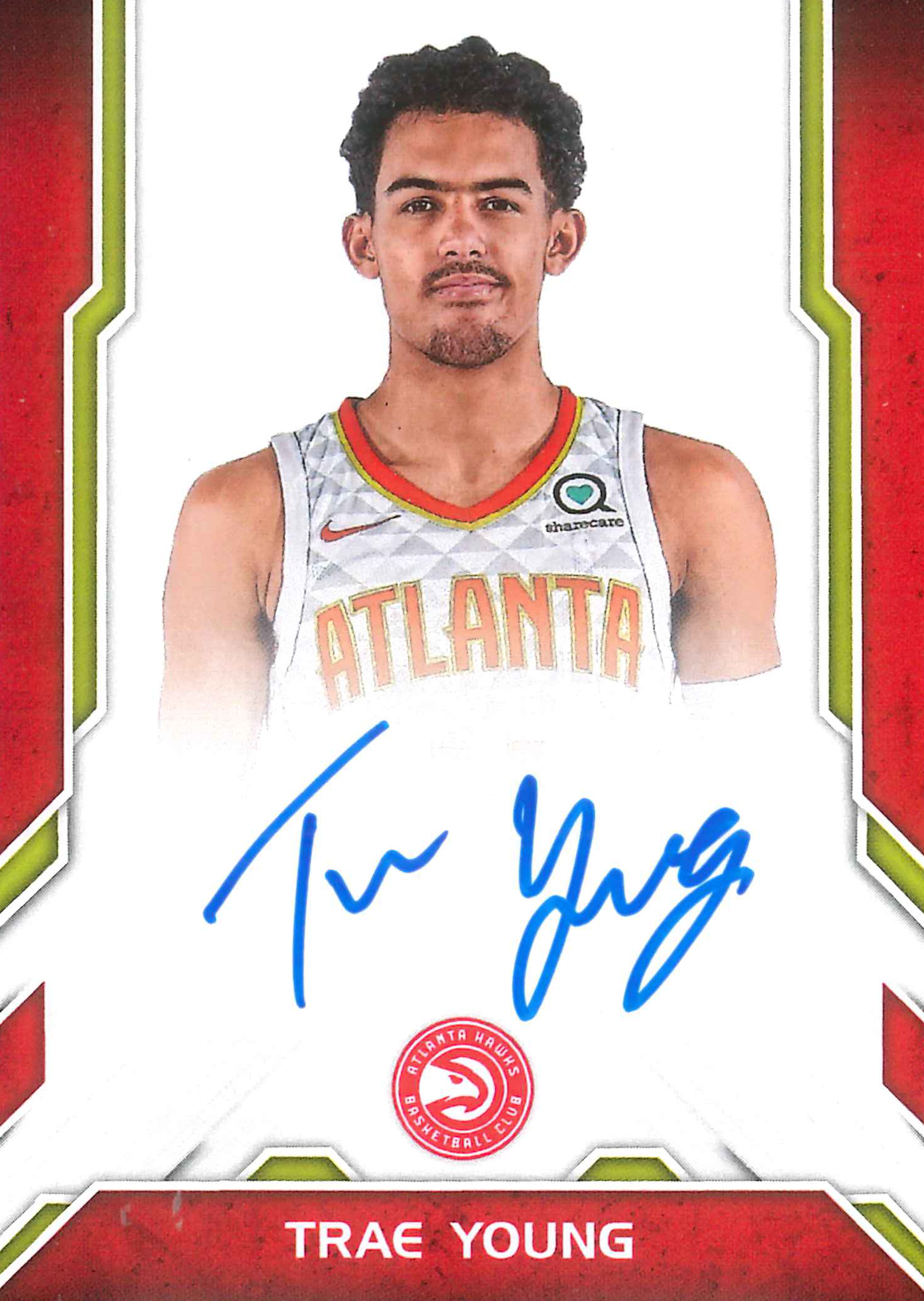 trae young signed jersey