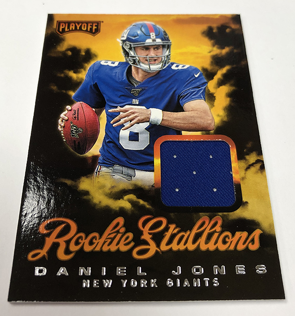 Daniel Jones Jersey Card 2019 Panini Playoff Rookie Stallions New