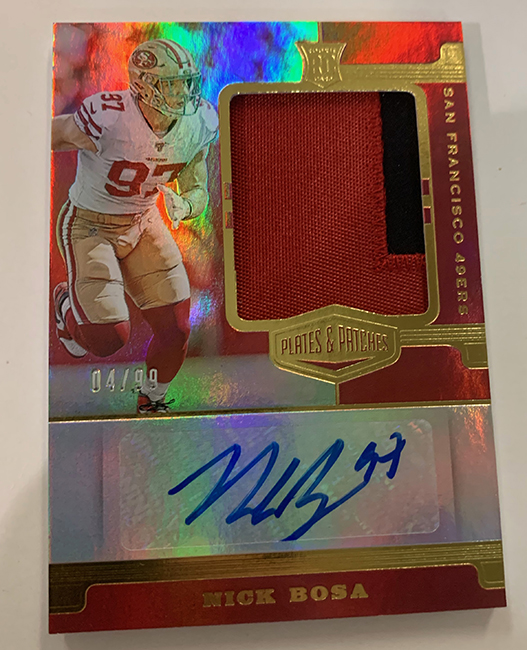 2020 Panini Luminance Nick Bosa Jersey Card Bright 49ers Star!