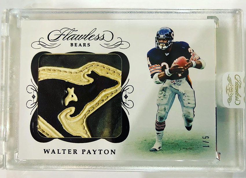 2017 Panini Flawless Patches Emerald #PA-WP Walter Payton Game-Used Patch  Card (#1/3) – BGS MINT 9 – Pop 1 on Goldin Auctions