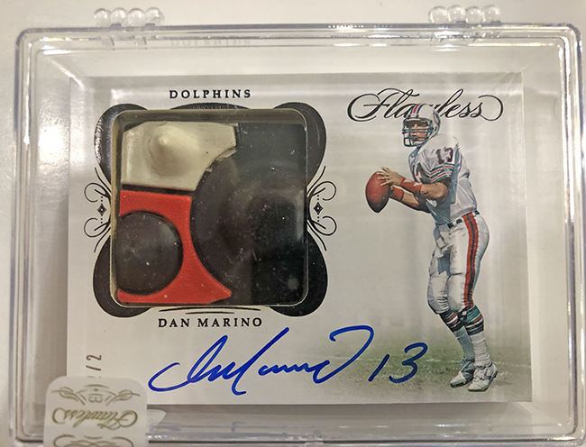 2019 Panini Flawless Dan Marino Greats Sapphire Auto 3/3 Bgs 9.5 10 Pop 1/1