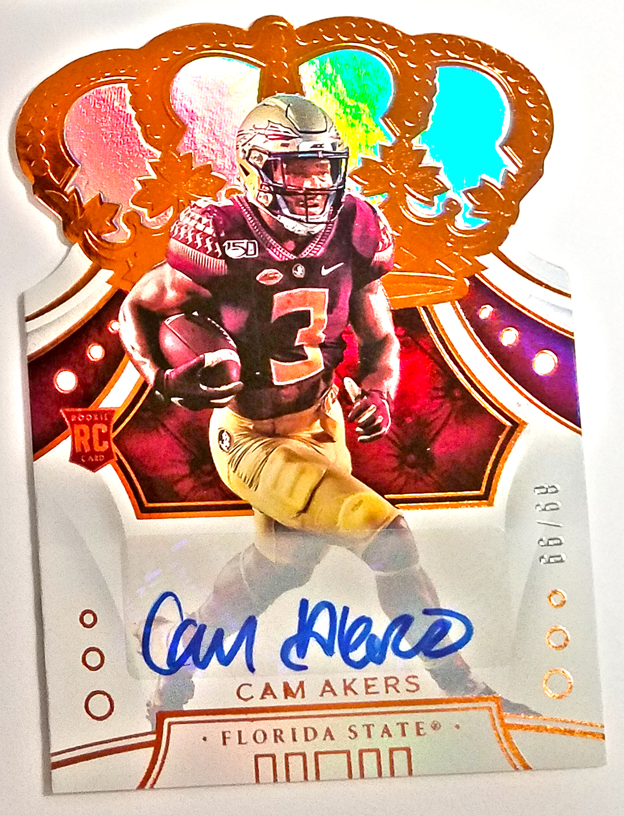 Cam Akers 2020 Panini Chronicles Draft Picks Certified Rookie Jersey Card