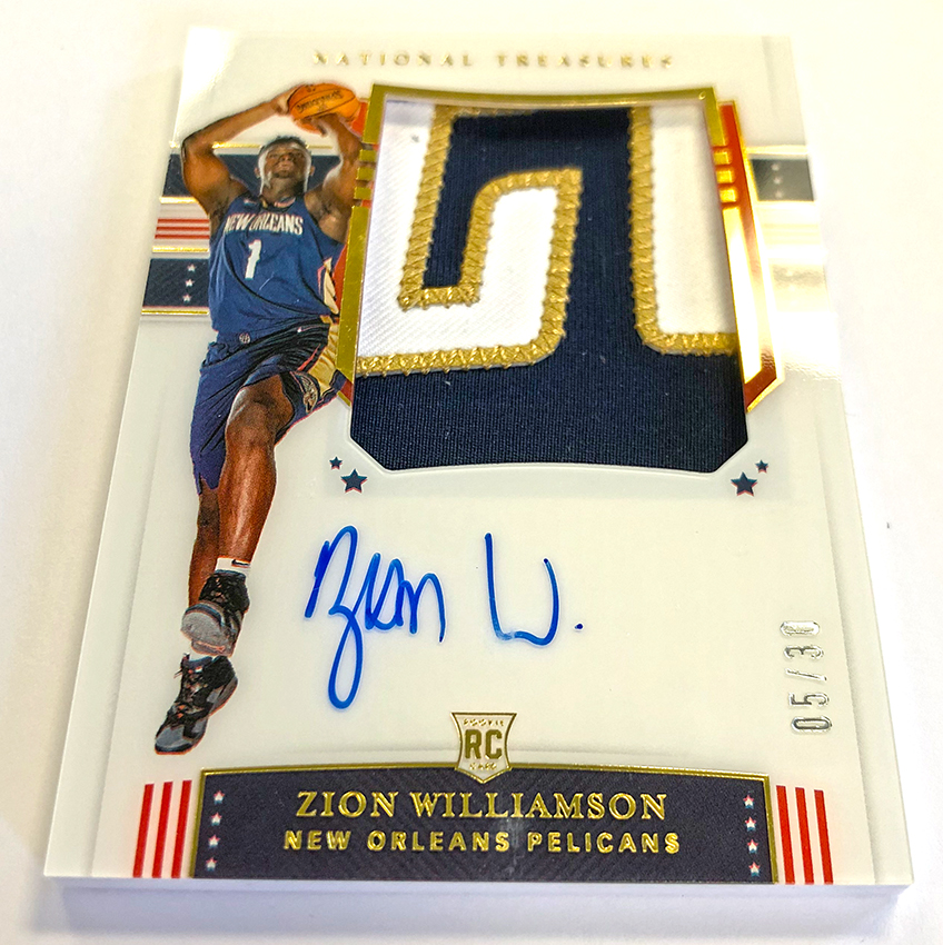 Art By Matt - Zion Williamson National treasures rpa 1/99 jersey number  Authentic signed jersey 25x35”