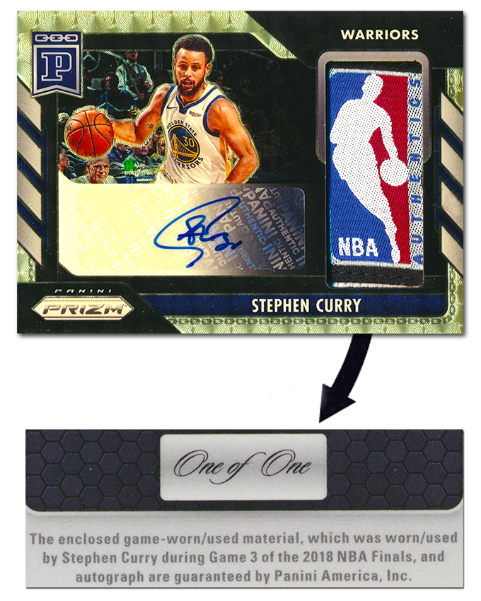 The Logoman Patch from Steph Curry's 2018 NBA Finals Game 3 Jersey