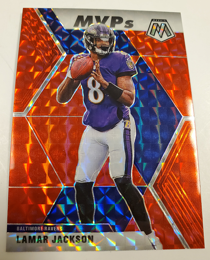 2020 Panini Mosaic Lamar Jackson Pink Prizm