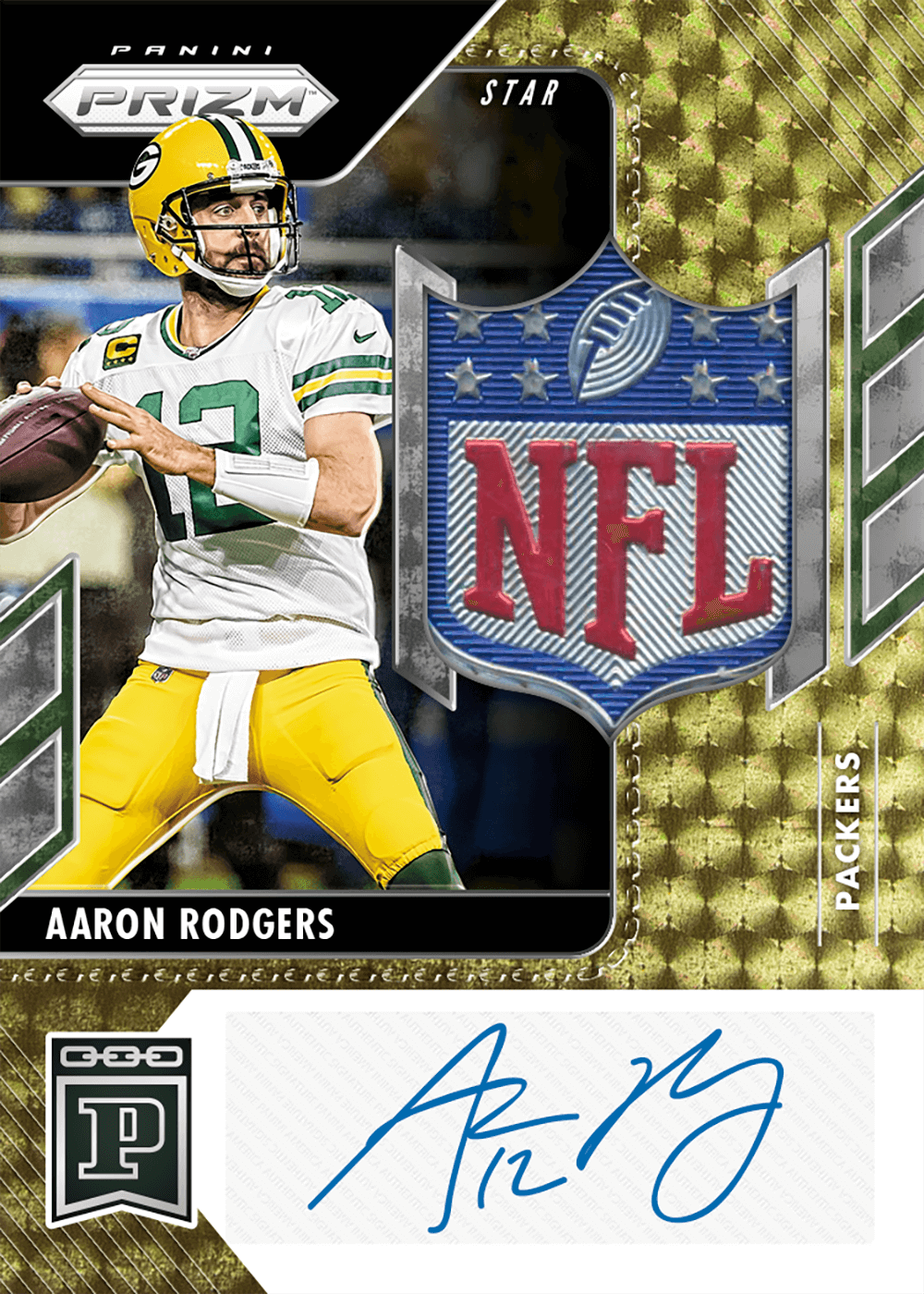 2019 Panini National Treasures Blockchain Aaron Rodgers 1/1 Patch Autograph