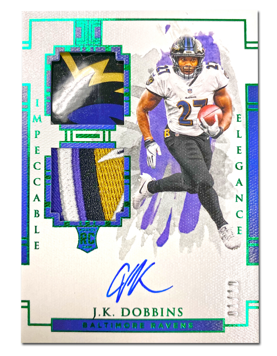 J.K. Dobbins football Paper Poster Ravens 5 - Jk Dobbins - Sticker