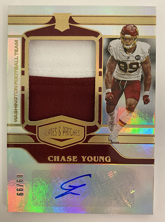 2020 Immaculate Chase Young Rookie Eye Black Jersey Auto Gold RPA /25  Washington