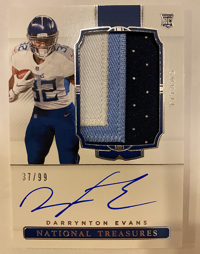 Darrynton Evans 2020 PLAYBOOK ROOKIE JSY AUTO BOOKLET