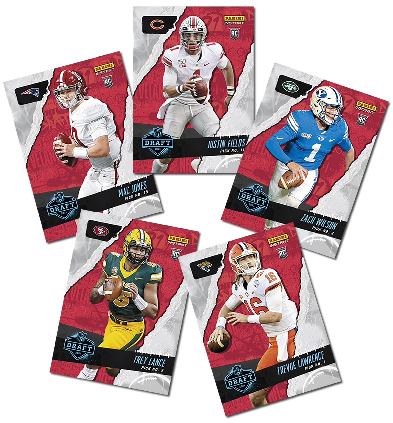 Five NFL rookies' Santa Claus hats hit Panini Instant for limited set