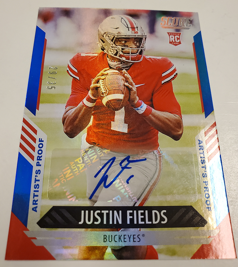 Justin Fields 2021 Score Rookie Card (Ohio State Uni)