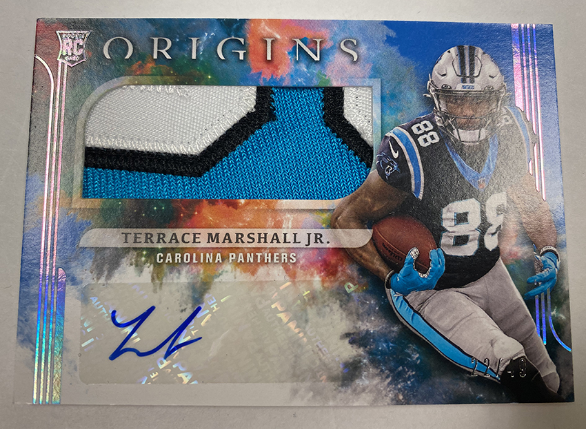 Terrace Marshall Jr 2021 Panini Playbook Football Next Up Insert (Panthers)