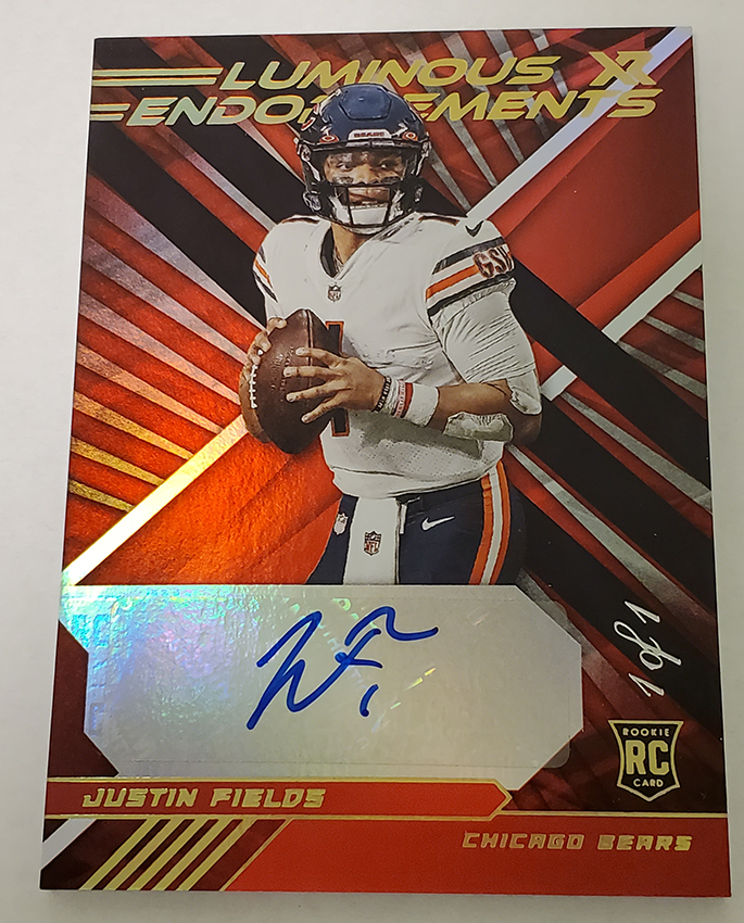 Justin Fields RC X CASE HIT 2021 XR BEARS X-EDITION