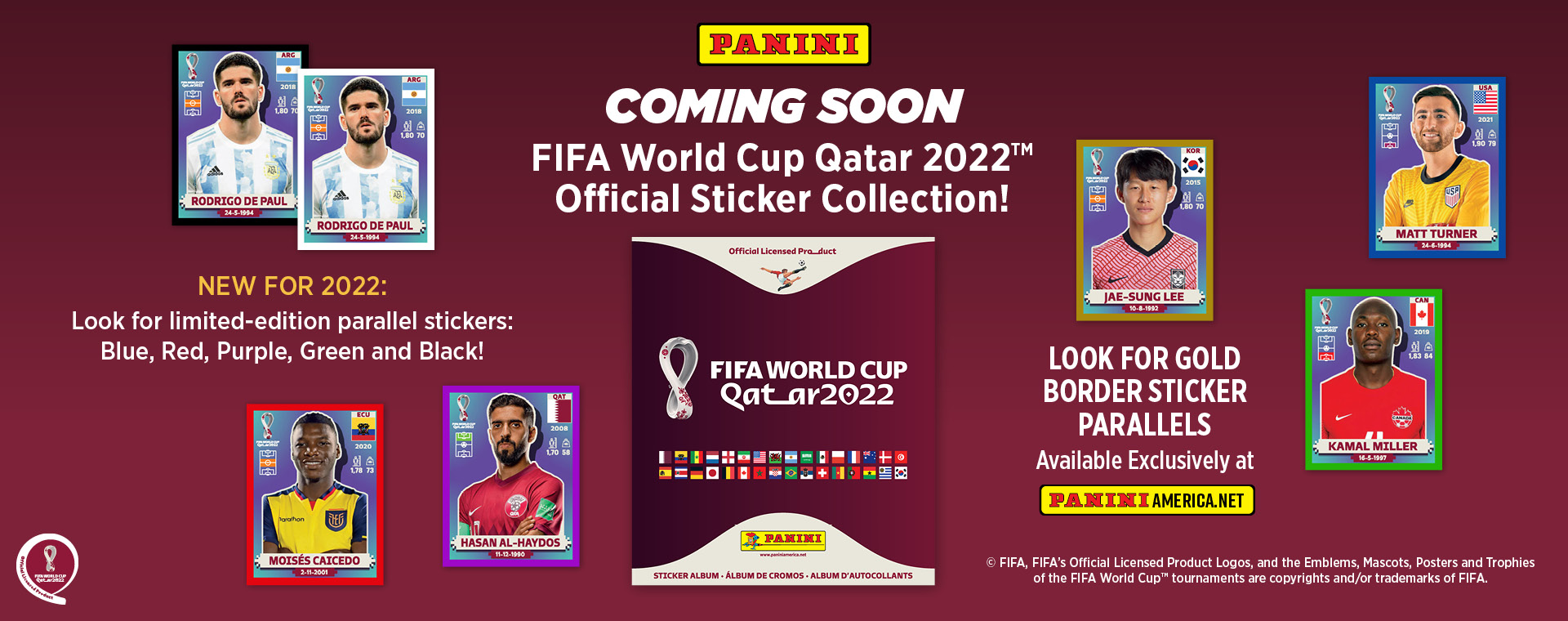 Brazil Team - 18 Players Stickers Set - Panini FIFA World Cup Qatar 2022