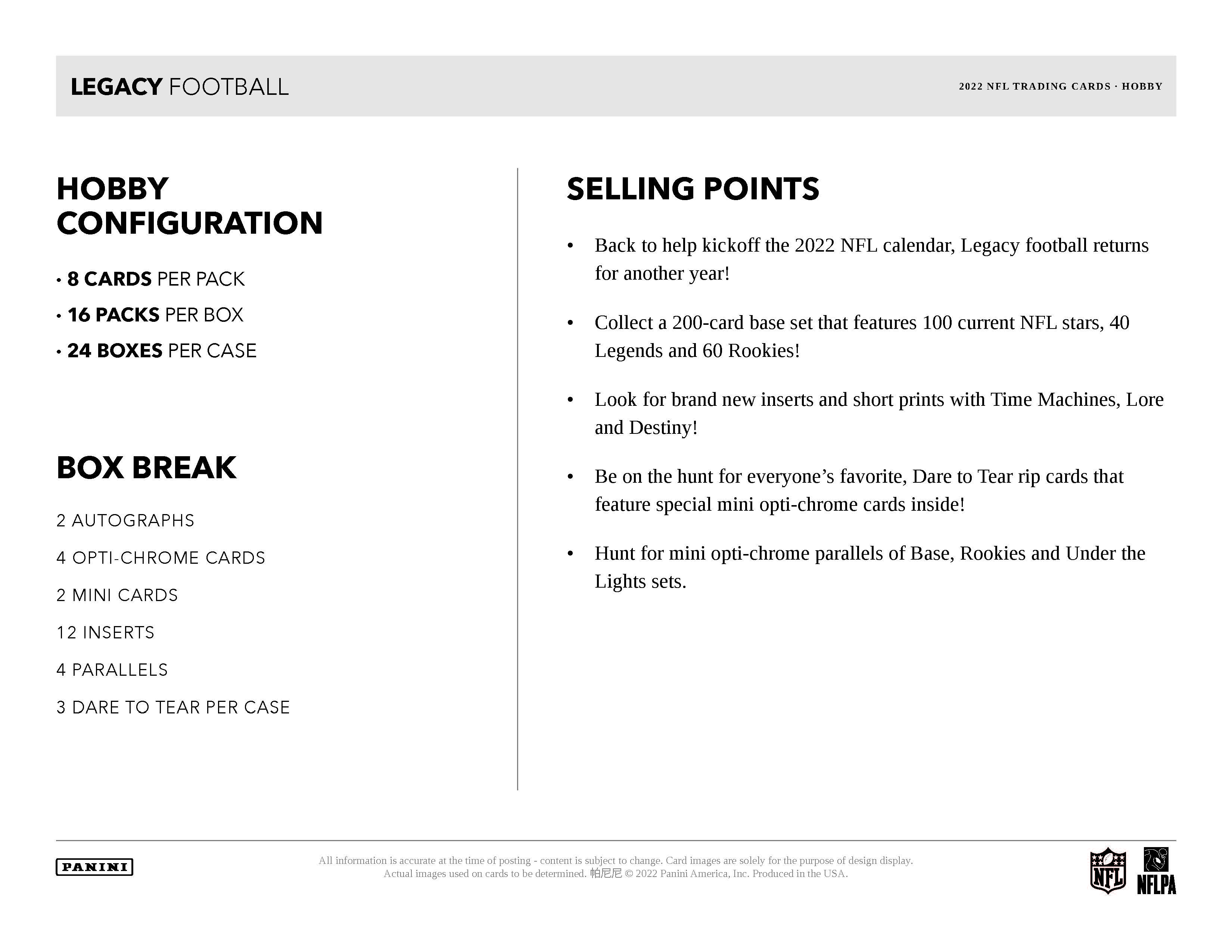 2022 Panini Playbook #PJA-LT Lawrence Taylor Playbook Jersey Auto