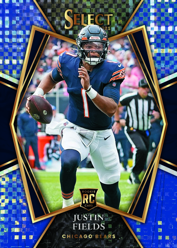 Justin Fields 2021 Panini Select Red & Blue #50 Bears