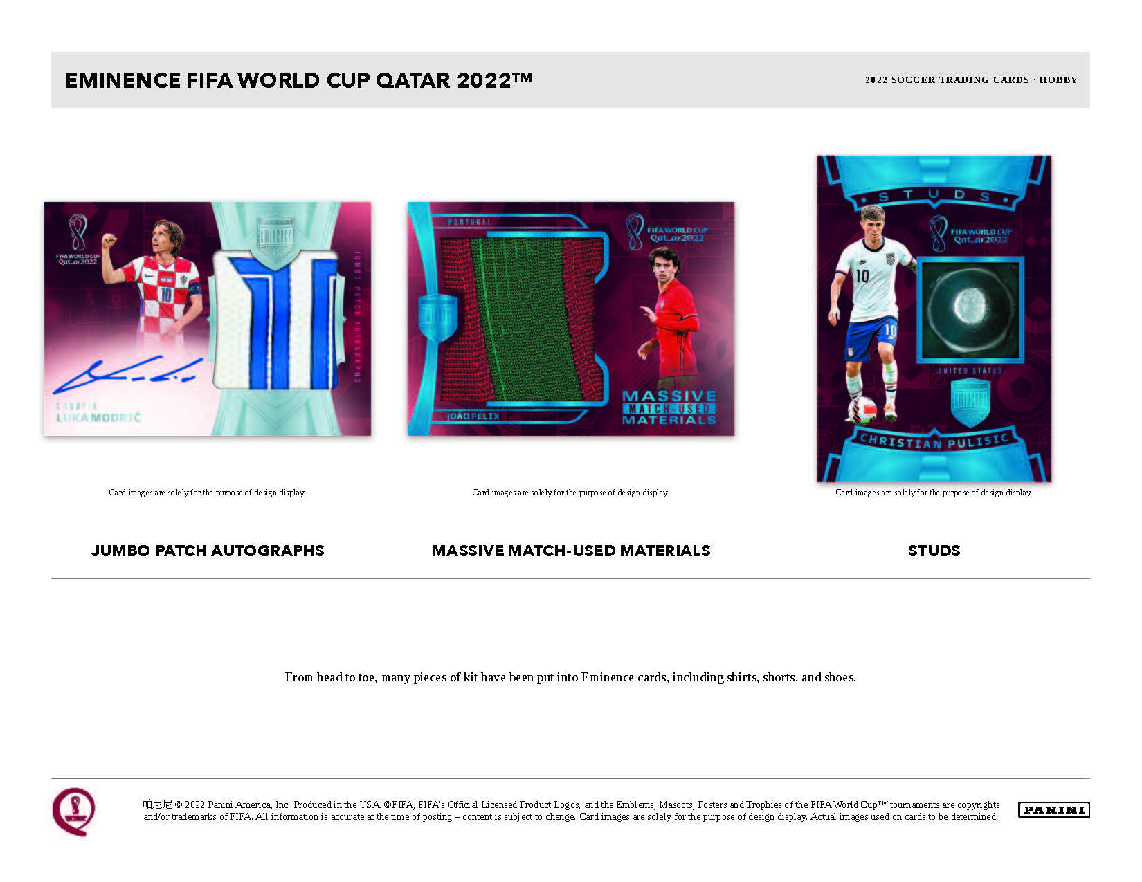  Panini FIFA World Cup QATAR 2022 ALBUM + BOX (50 Packs, 5  Stickers per pack) : Collectibles & Fine Art