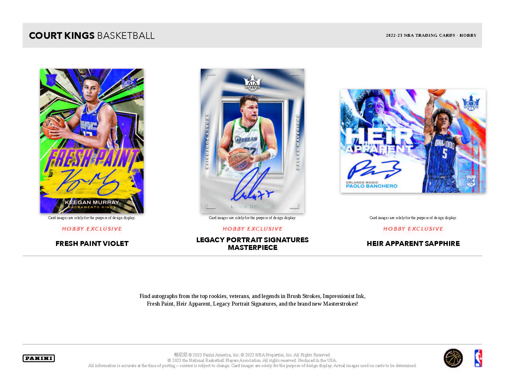 AVAILABLE TOMORROW (3/29) | 2022-23 Court Kings NBA Basketball