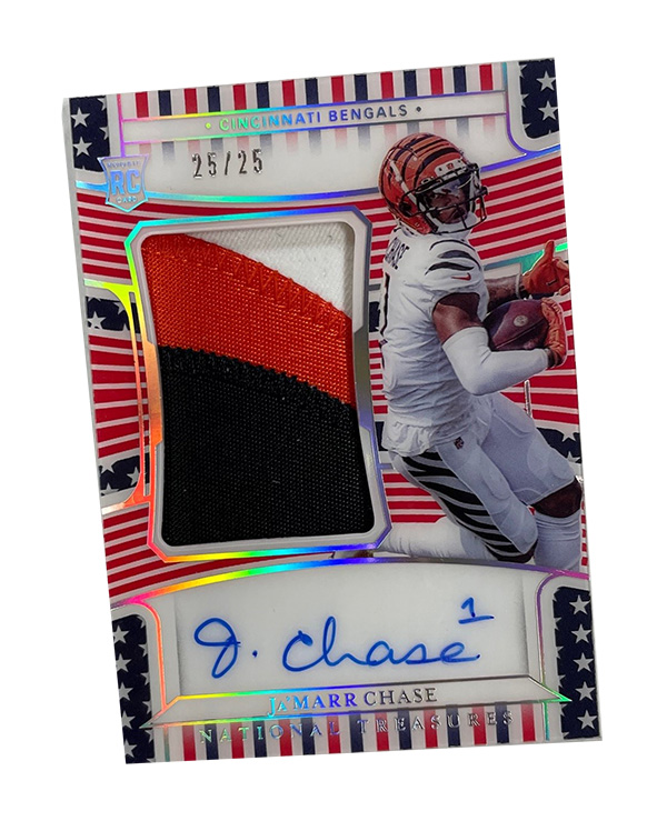 : 2021 Panini Playbook Ja'Marr Chase Jersey patch Card