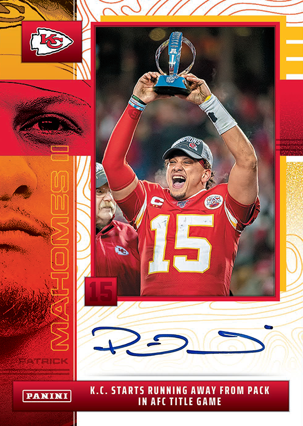 Panini Honoring Patrick Mahomes all season long with highlight-filled Patrick  Mahomes Autograph Collection  The Knight's Lance